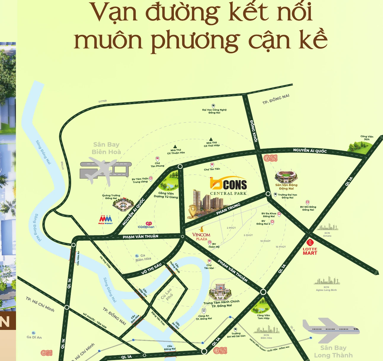 Bản đồ vị trí Bcons Central Park
